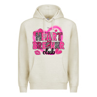 Oatmeal Heather Heart breaker club Valentine's Day Premium Hoodie - HowdyJamesFarm