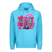 Ocean Blue Heart breaker club Valentine's Day Premium Hoodie - HowdyJamesFarm