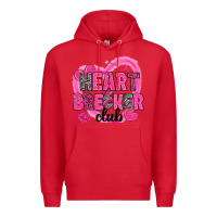 Red Heart breaker club Valentine's Day Premium Hoodie - HowdyJamesFarm