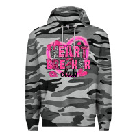 Slate Camo Heart breaker club Valentine's Day Premium Hoodie - HowdyJamesFarm