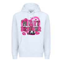 White Heart breaker club Valentine's Day Premium Hoodie - HowdyJamesFarm