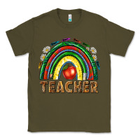 Army Green rainbow teacher Classic Tee - NancyCooperArtShop