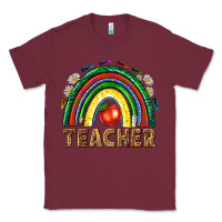 Burgundy rainbow teacher Classic Tee - NancyCooperArtShop