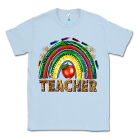 Dusty Blue rainbow teacher Classic Tee - NancyCooperArtShop