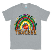 Heather Grey rainbow teacher Classic Tee - NancyCooperArtShop