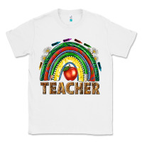 White rainbow teacher Classic Tee - NancyCooperArtShop