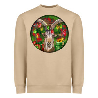 Mushroom Spanish Goat Christmas Ornament Heavyweight Sweatshirt - LillyAllenDesigns