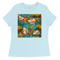Baby Blue student delivery specialist seamless pattern Ladies Tee - BundleAndBundleShop