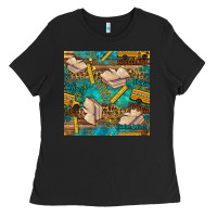 Black student delivery specialist seamless pattern Ladies Tee - BundleAndBundleShop