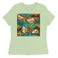 Matcha student delivery specialist seamless pattern Ladies Tee - BundleAndBundleShop