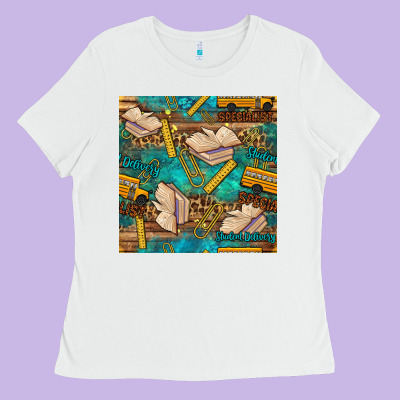 Student Delivery Specialist Seamless Pattern Ladies Tee Designed By Bundleandbundleshop