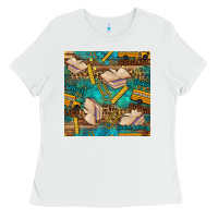 White student delivery specialist seamless pattern Ladies Tee - BundleAndBundleShop