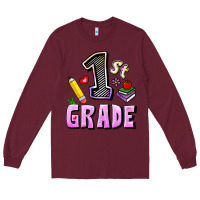 Burgundy First Grade Long Sleeve Tee - RanaPortraitStore