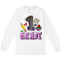 White First Grade Long Sleeve Tee - RanaPortraitStore
