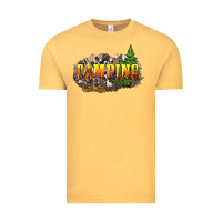 Vintage Mustard camping Vintage Tee - NancyCooperArtShop