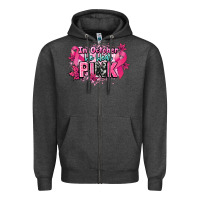 Charcoal Heather In October we wear pink Cancer Awareness Zipper Hoodie - HowdyJamesFarm
