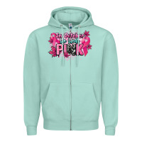Seafoam In October we wear pink Cancer Awareness Zipper Hoodie - HowdyJamesFarm