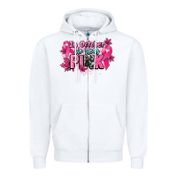 White In October we wear pink Cancer Awareness Zipper Hoodie - HowdyJamesFarm