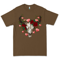 Cacao valentine's bull skull Premium Tee - AdoDesignShop