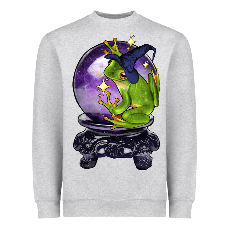 Halloween Frog With Crystal Ball Heavyweight Sweatshirt by LillyAllenDesigns | Teevron