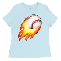 Baby Blue baseball Ladies Tee - JahusDesignShop
