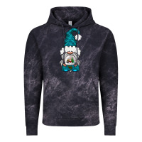 Cloud Black winter gnome with snow globe Vintage Hoodie - NancyCooperArtShop