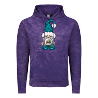 Cloud Purple winter gnome with snow globe Vintage Hoodie - NancyCooperArtShop