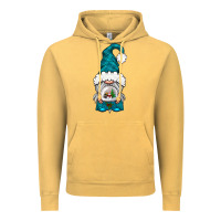 Vintage Mustard winter gnome with snow globe Vintage Hoodie - NancyCooperArtShop