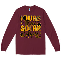 Burgundy i was there solar eclipse 2024 Long Sleeve Tee - LillyAllenDesigns