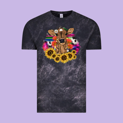 Baby Cow Flower Vintage Tee Designed By Nancycooperartshop