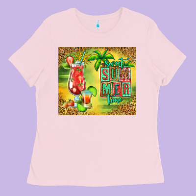 Sweet Summer Time Margarita Ladies Tee Designed By Jasminsmagicworld