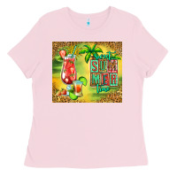 Bubblegum Pink sweet summer time margarita Ladies Tee - Jasminsmagicworld