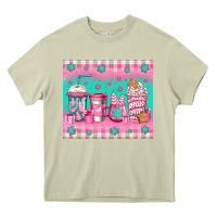 Mossy pink christmas coffee Heavy Core Tee - Jasminsmagicworld