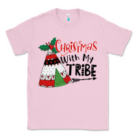 Bubblegum Pink Christmas with my tribe boho Classic Tee - CowhideDigitalArt