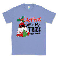 Colony Blue Christmas with my tribe boho Classic Tee - CowhideDigitalArt