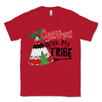 Red Christmas with my tribe boho Classic Tee - CowhideDigitalArt