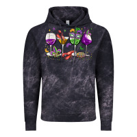 Cloud Black mardi gras wine glasses Vintage Hoodie - MaliasSmallBusiness