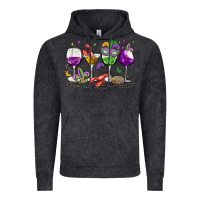 Vintage Black mardi gras wine glasses Vintage Hoodie - MaliasSmallBusiness