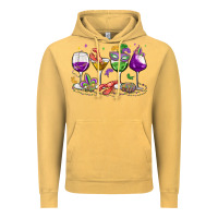 Vintage Mustard mardi gras wine glasses Vintage Hoodie - MaliasSmallBusiness