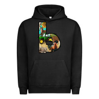 Pigment Black farm life alphabet lowercase letters b Urban Hoodie - BundleAndBundleShop