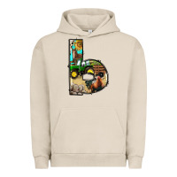 Pigment French Oak farm life alphabet lowercase letters b Urban Hoodie - BundleAndBundleShop