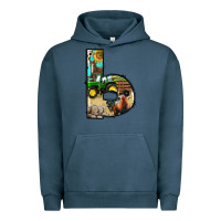 Pigment Midnight Navy farm life alphabet lowercase letters b Urban Hoodie - BundleAndBundleShop