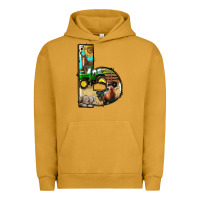 Pigment Peanut Butter farm life alphabet lowercase letters b Urban Hoodie - BundleAndBundleShop