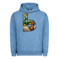 Pigment Pebble Blue farm life alphabet lowercase letters b Urban Hoodie - BundleAndBundleShop