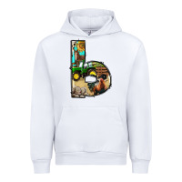 White farm life alphabet lowercase letters b Urban Hoodie - BundleAndBundleShop