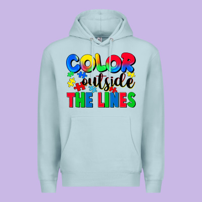 Color Outside The Lines Premium Hoodie Designed By Cowgirlartshop