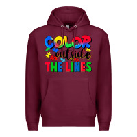 Burgundy Color outside the lines Premium Hoodie - CowGirlArtShop