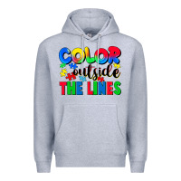 Heather Grey Color outside the lines Premium Hoodie - CowGirlArtShop