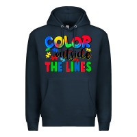Navy Color outside the lines Premium Hoodie - CowGirlArtShop