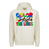 Oatmeal Heather Color outside the lines Premium Hoodie - CowGirlArtShop